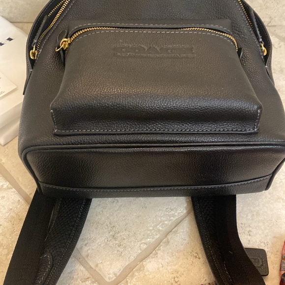 💰SOLD💰Coach Charter Backpack 24 Black Pebbled Leather - Picture 8 of 13